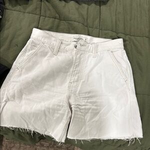 White Denim Cutoff Shorts